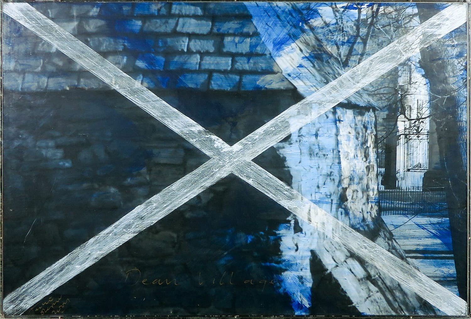 Niet of onleesbaar gesigneerd - Gemengde techniek op papier, Dean village - Ingelijst kopen? Bied vanaf 1!