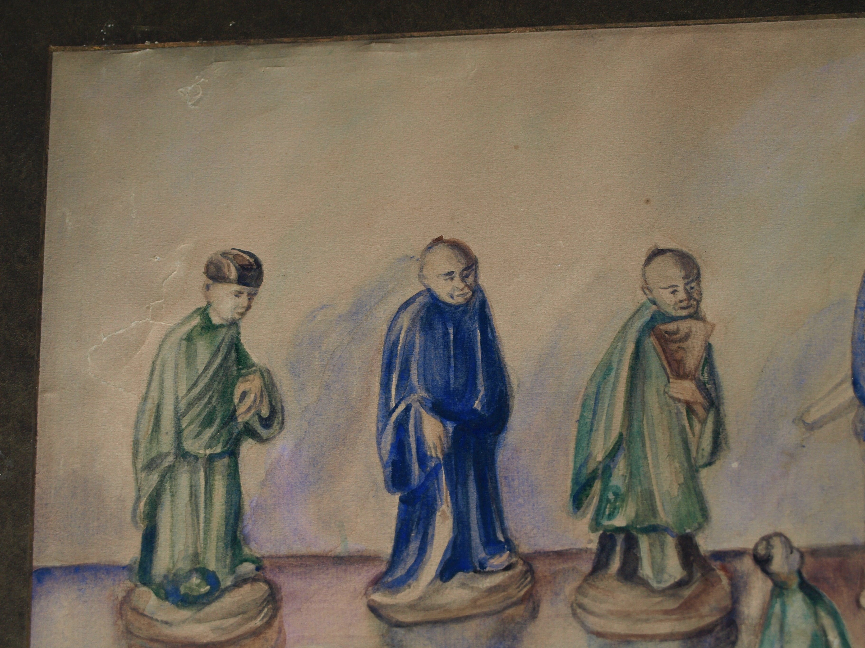Willem Karel Rees - Aquarel , Oosterse figuren , Schaakstukken? – gesigneerd kopen? Bied vanaf 1!