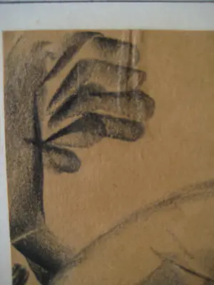 Chris Le Roy - houtduif in houtskool en pastel , handgesigneerd kopen? Bied vanaf 1!