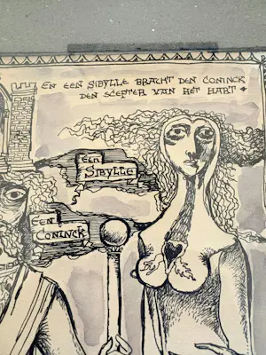 Lucebert - Rare early work - “Een Koninck en een Sibylle” - mid-1940s kopen? Bied vanaf 1750!