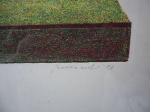 Doris Groeneveld - Zeefdruk, Titel, "Regenboog". kopen? Bied vanaf 15!