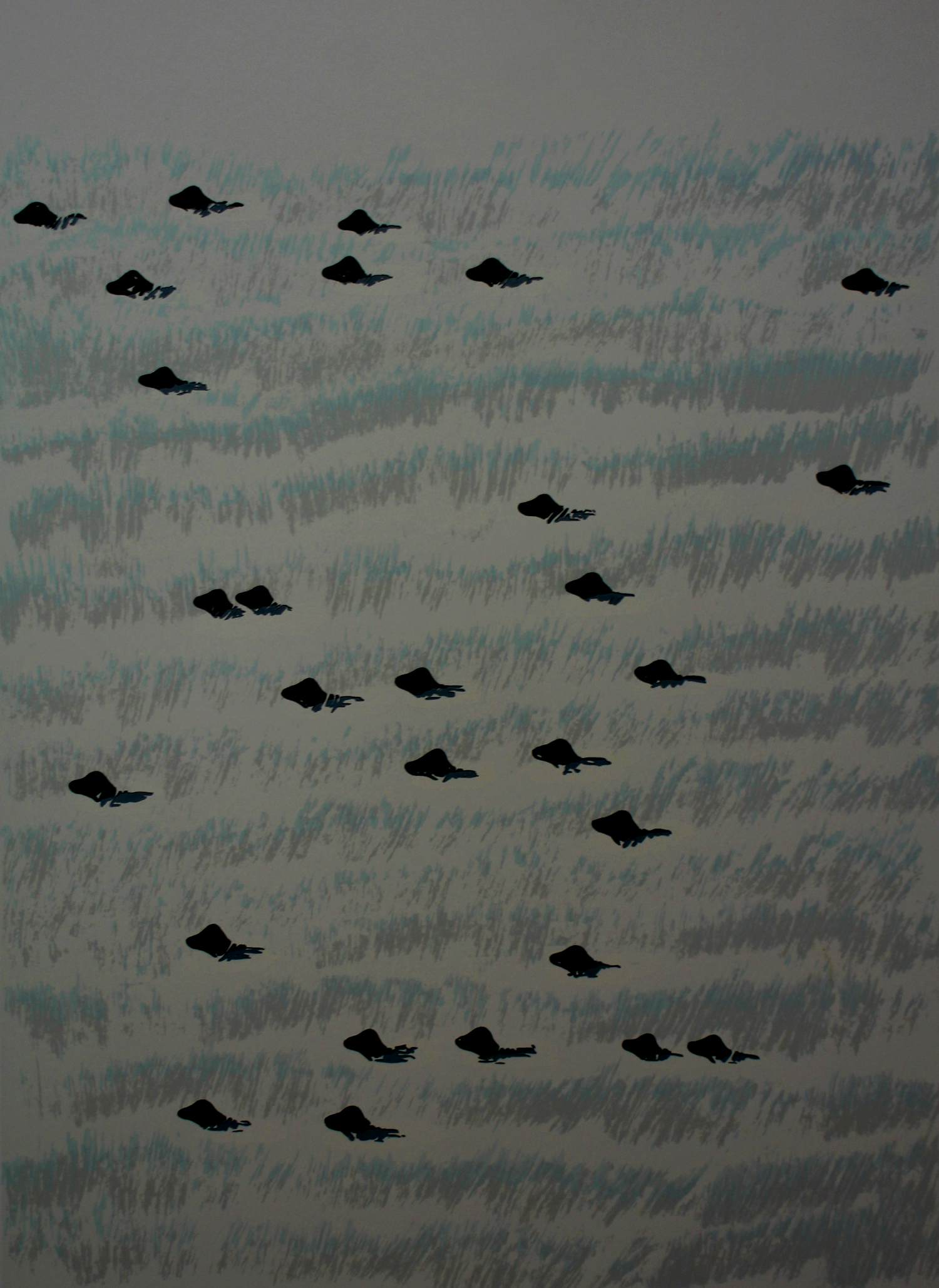 Buy Arnold van Griensven - Zeefdruk: Zeehonden? Bid from 75!