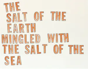 Lawrence Weiner - "The salt of the earth mingled with the salt of the sea" gesigneerd & ingelijst kopen? Bied vanaf 690!