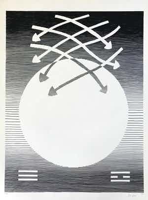 Michel Seuphor - Gesigneerde zeefdruk uit 64 Hexagrammes du Yi-King - 8/90 - 1986 verkocht voor € 75!