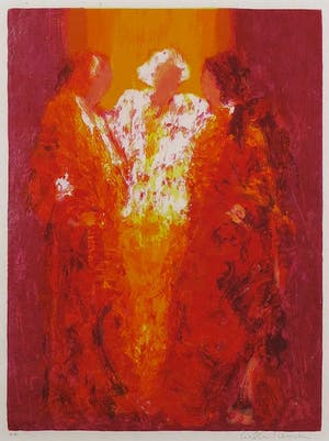 Wil Willemsen - Zeefdruk, White hair - Ingelijst kopen? Bied vanaf 35!