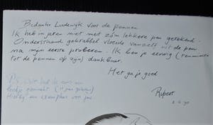 Rupert van der Linden - 2 tekeningen en een epistel -1984 en 1998 kopen? Bied vanaf 45!