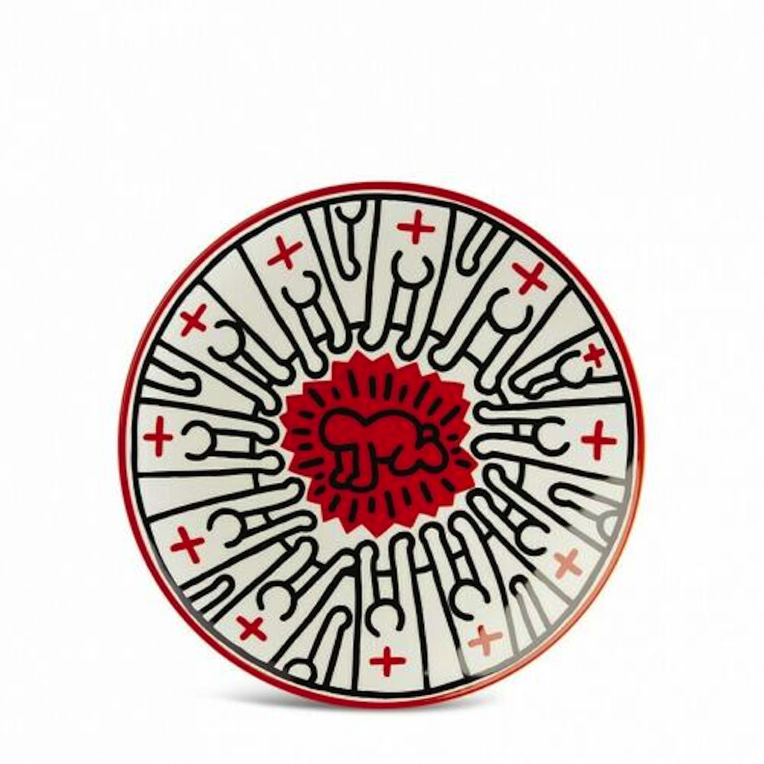 Keith Haring - Keith Haring Porcelain Plate Child Linge Blanc porselein kopen? Bied vanaf 130!