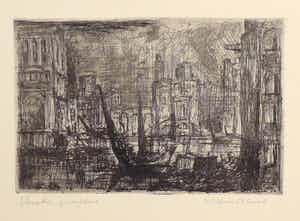 Dirkje Kuik - William Kuik, ets, Venetië verkocht voor € 95!