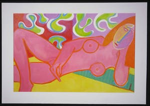 Joe Wols - Acryl op karton, Rosa Akt kopen? Bied vanaf 35!