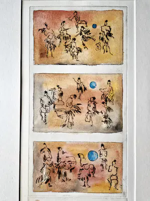 Carla Kleekamp - Unieke - kleine oplage (10) - handgekleurde ETS "African dance of Hope" GROOT! kopen? Bied vanaf 1!
