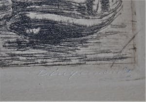 Waalko Jans Dingemans (sr.) - Amsterdam, Oude Schans met Montelbaanstoren - ets kopen? Bied vanaf 35!