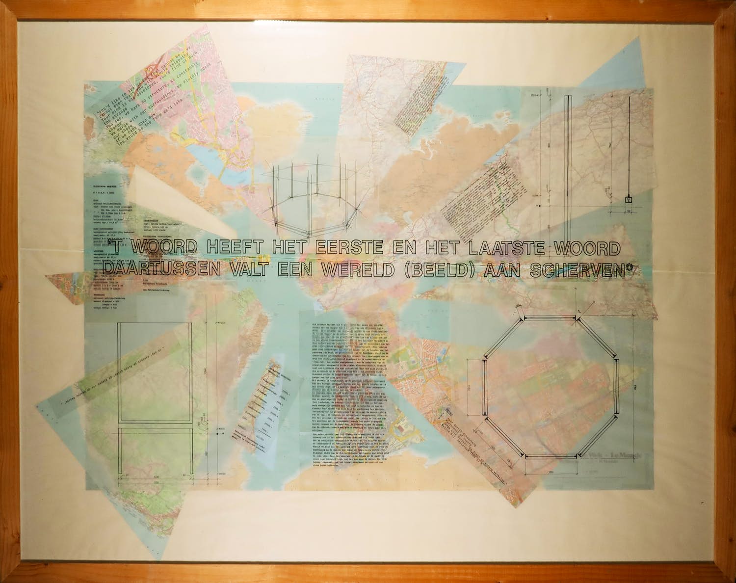 Barendsz & Van Noordt - Collage, Panorama schets 1990 - Ingelijst (Zeer groot) kopen? Bied vanaf 1!