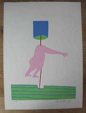 Ad Gerritsen - zeefdruk: naakt met lamp kopen? Bied vanaf 55!