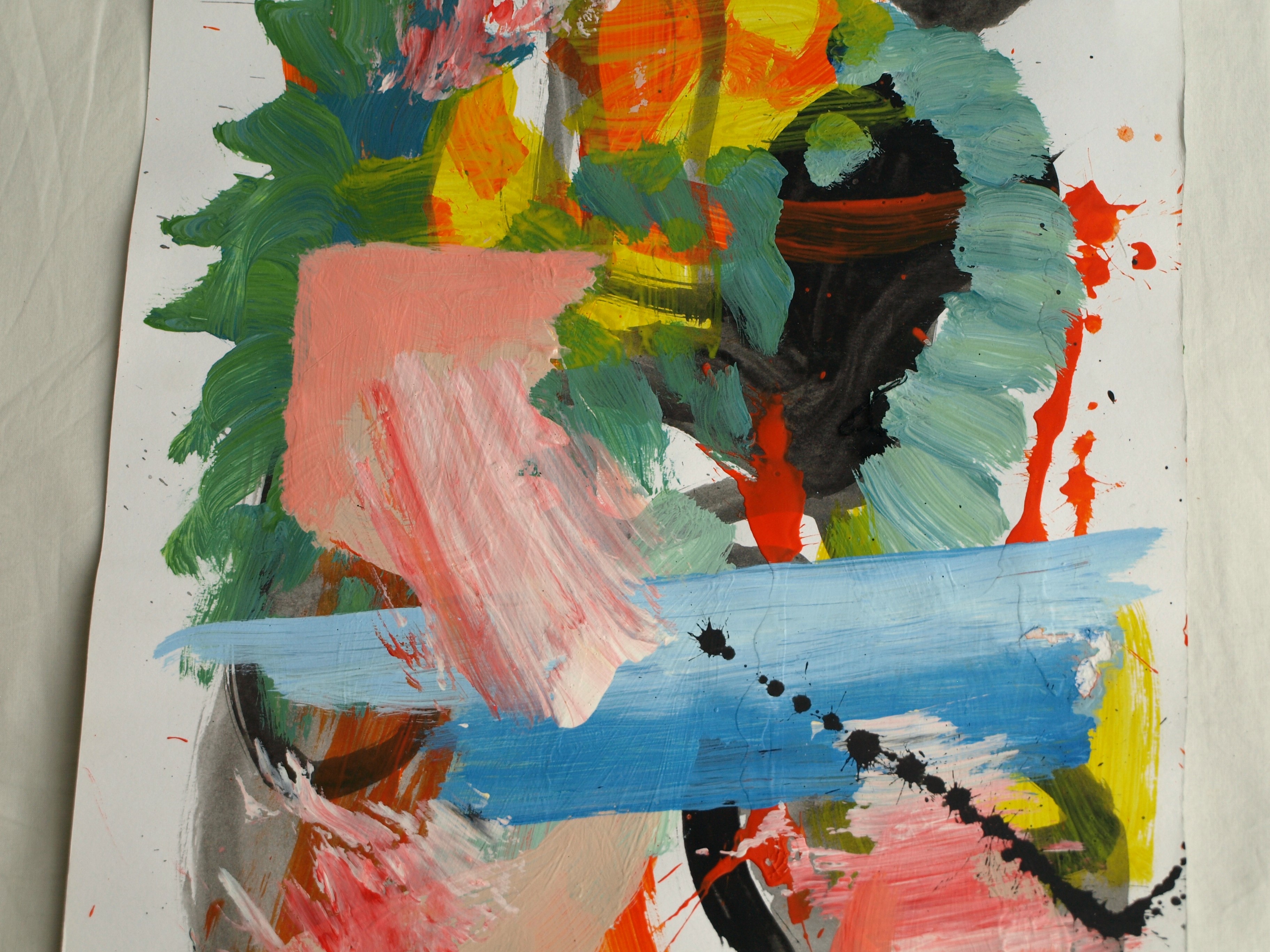 Peter Klashorst - Acrylverf op papier – Abstract 16 - 2016 kopen? Bied vanaf 35!