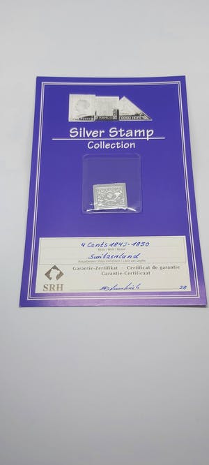 Zilver 999 postzegel 4 cent Zwitserland 1849-1850 kopen? Bied vanaf 1!