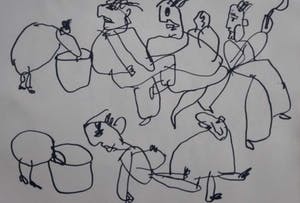 Herman Brood - tekening uit 1991 kopen? Bied vanaf 160!