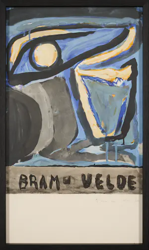 Bram van Velde - Signiert - Ausdrucksstarke Farb-Lithografie – 1970 – Exclusiv Gerahmt kopen? Bied vanaf 590!