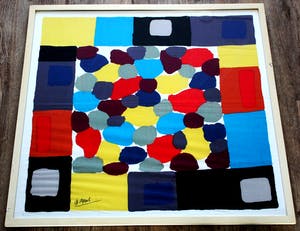 Karel Appel - Litho: Textiel sjaal - 1962 kopen? Bied vanaf 1!
