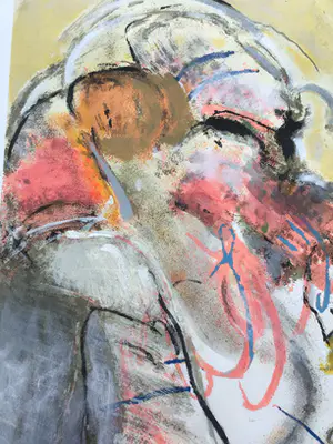 Kees van Bohemen - Zeldzame Litho, Omhelzing, gesigneerd en ingelijst kopen? Bied vanaf 75!