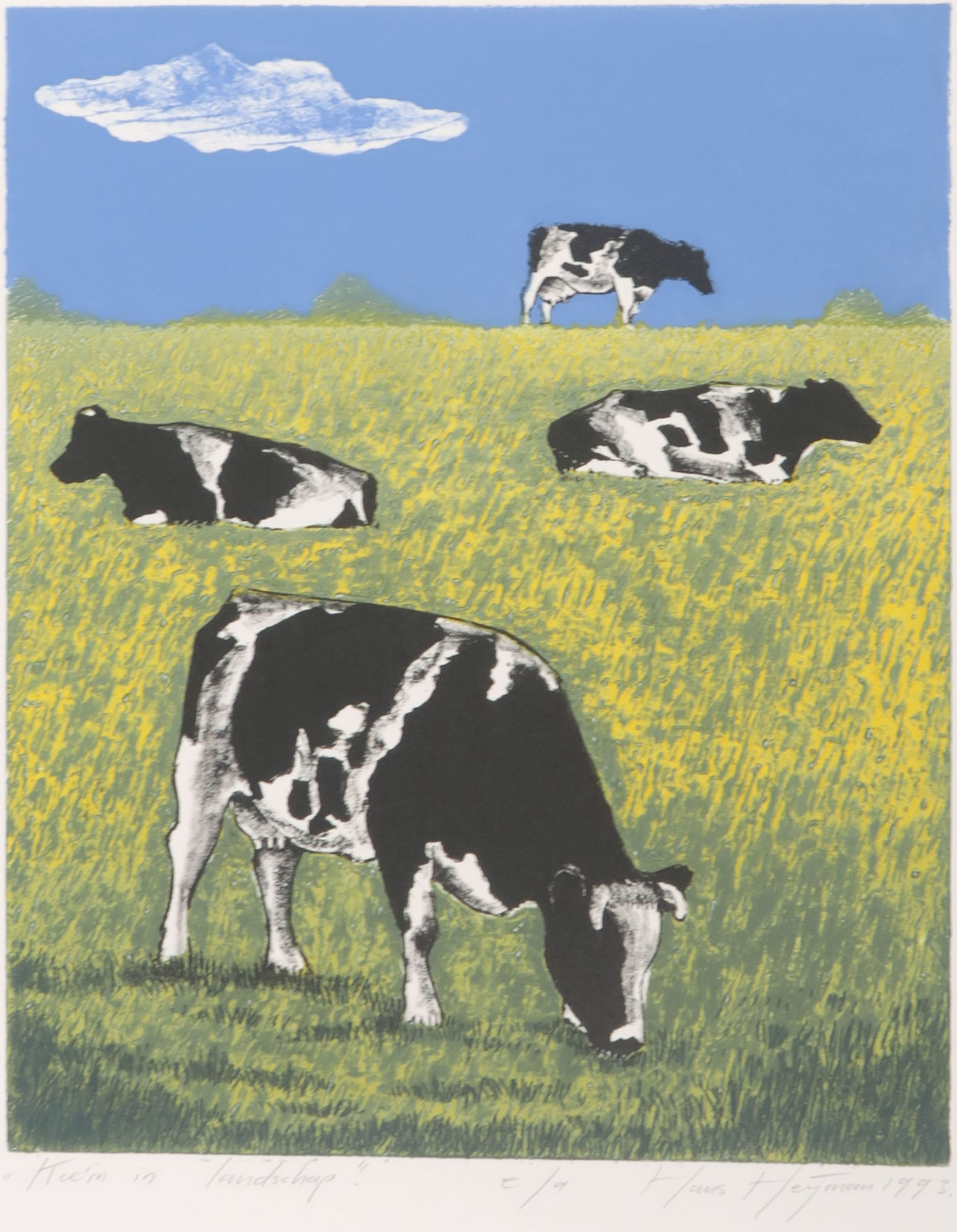 Hans Heijman - Kleurenets, Koeien in landschap kopen? Bied vanaf 1!