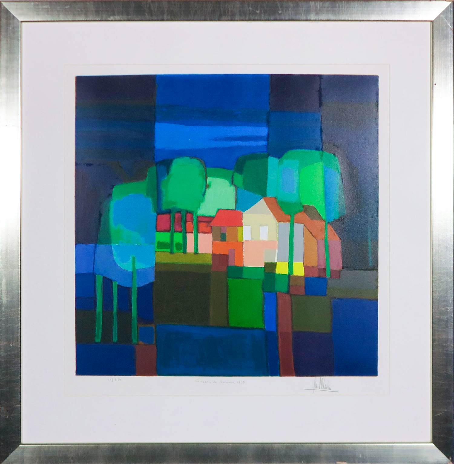 Buy Ton Schulten - Zeefdruk, Tussen de bomen - Ingelijst (Groot) (museumglas)? Bid from 400!