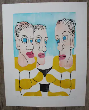 Grafisch Gezelschap de Luis - Houtdruk - 1975 kopen? Bied vanaf 50!