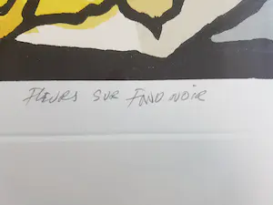 Fon Klement - Fleurs sur fond noir kopen? Bied vanaf 175!