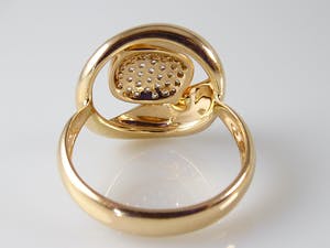 18k roségouden ring met 0.43 ct F-VVS diamanten - ringmaat 17,25 mm (54) kopen? Bied vanaf 450!