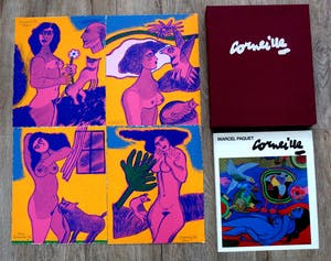 Corneille - 4 gesigneerde litho's en boek: de sensualiteit van het gevoel - 1988 kopen? Bied vanaf 399!
