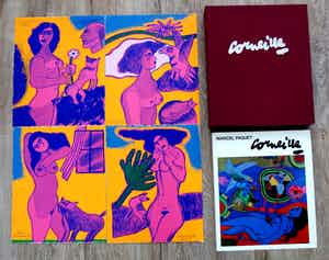 Corneille - 4 gesigneerde litho's en boek: de sensualiteit van het gevoel - 1988 verkocht voor € 399!