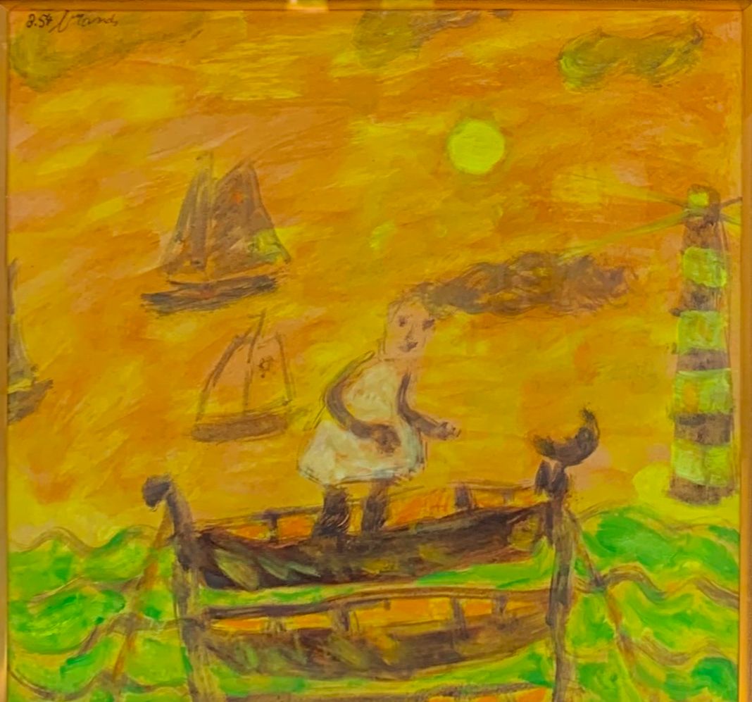 Eugène Brands - Ingelijste gouache: Kleine droom II - 1954 kopen? Bied vanaf 2250!
