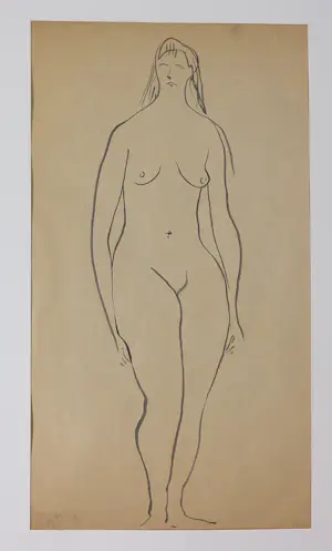 Janus Nuiten - Verschillende technieken, Lot van 39 schetsen van figuren kopen? Bied vanaf 100!