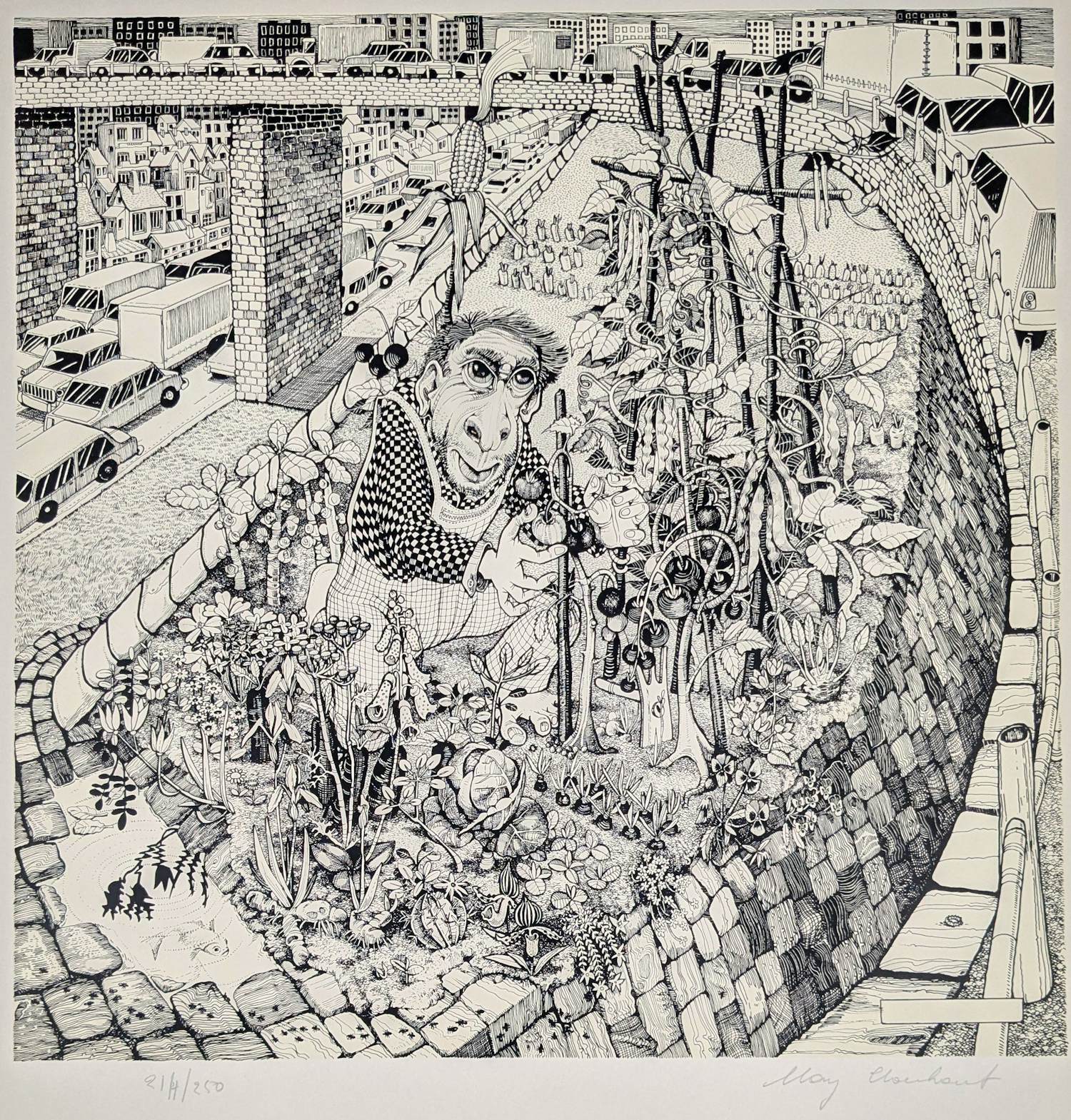 May Claerhout - compositie met figuren kopen? Bied vanaf 59!