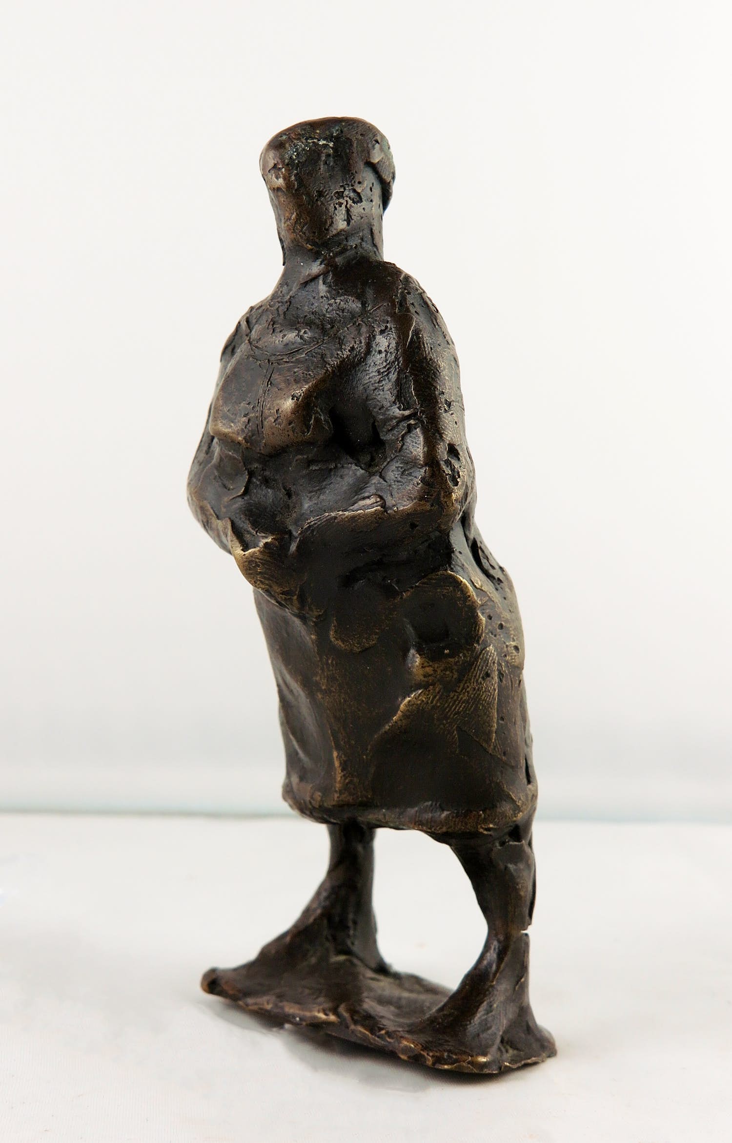 Brons (Onbekend) - Bronzen beeld, Vrouwfiguur verkocht voor € 1!