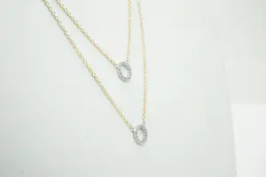 55 - 14 karaats bicolor gouden dubbele fantasie choker kopen? Bied vanaf 225!
