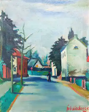 Jef Diederen - Dorpstraat met boer verkocht voor € 420!