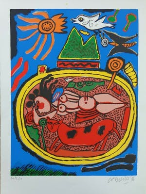 Corneille - RODE KAT / KLEURZEEFDRUK / 56x38cm / SIG / 1996 kopen? Bied vanaf 120!