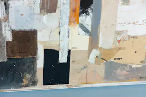 Buy Ron van der Werf - Groot uniek werk in gemengde techniek / collage , Zonder titel? Bid from 400!