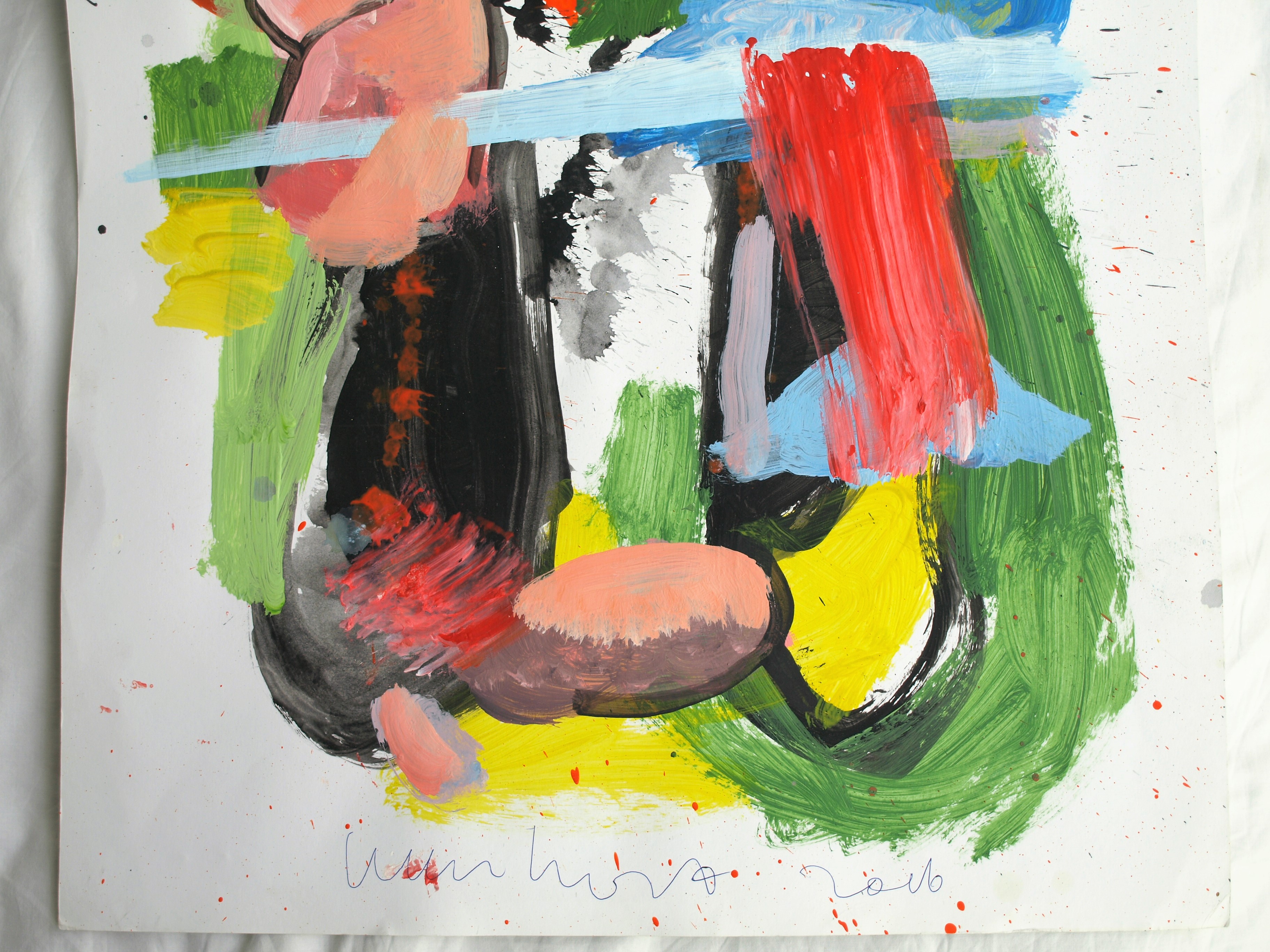 Peter Klashorst - Acrylverf op papier - Landschap - 2016 kopen? Bied vanaf 50!