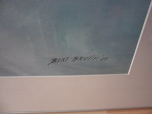 Bert Bruijn - Prachtig werk van Bert Bruijn: Gouache (groot), gesigneerd '1988'. kopen? Bied vanaf 40!