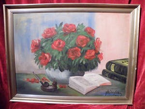 Niet of onleesbaar gesigneerd - Bloemen stilleven kopen? Bied vanaf 1!