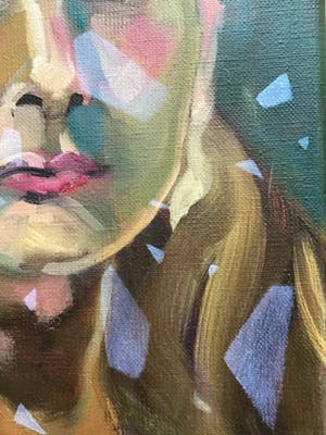 Marja Milo - Schilderij Olie op linnen, portret van jong meisje,gesigneerd kopen? Bied vanaf 45!