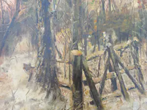 Onbekend - Boszicht met vos in sneeuw kopen? Bied vanaf 50!