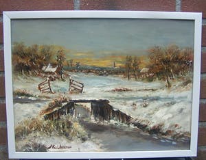 Jan Kelderman - Winterlandschap. kopen? Bied vanaf 60!