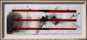 Simon Adjiashvili - Abstracte compositie, gemengde techniek (netjes ingelijst) kopen? Bied vanaf 1!