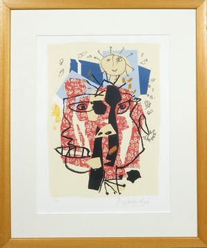 Kees Salentijn - Zeefdruk, Pam Comido I, Ingelijst kopen? Bied vanaf 1!