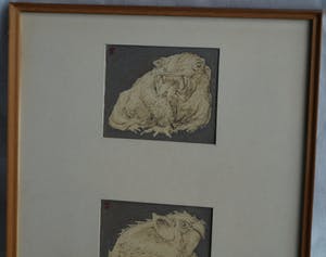 Klaas Pijlman - 3 Tekeningen , Fantasiedieren – gesigneerd & ingelijst - 1972 kopen? Bied vanaf 10!