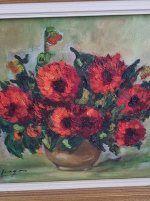 Niet of onleesbaar gesigneerd - Stilleven bloemen gesigneerd kopen? Bied vanaf 1!