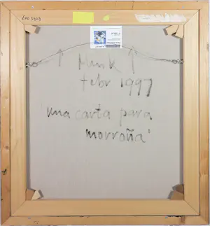 Henk Eikenaar - Acryl op doek, Una carta para morroña - Ingelijst kopen? Bied vanaf 150!