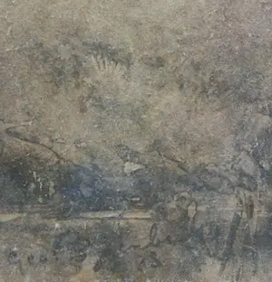 Geo Poggenbeek - kleurenlitho - "landschap met eenden" kopen? Bied vanaf 35!